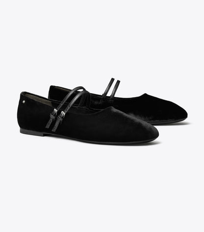 Tory Burch Mary Jane Two-Band Ballet - Perfect Black