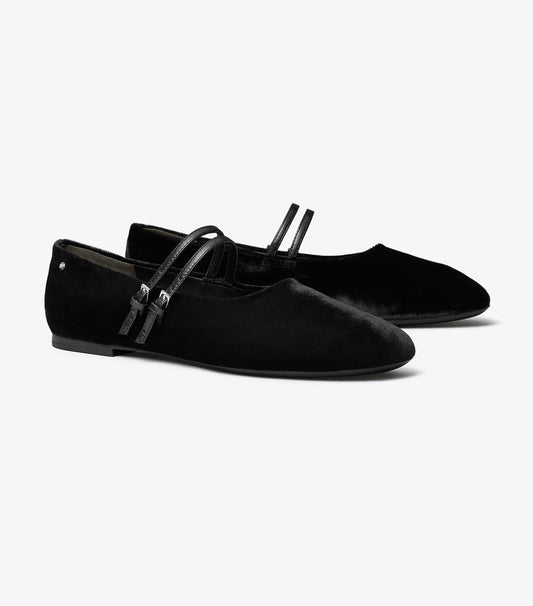 Tory Burch Mary Jane Two-Band Ballet - Perfect Black