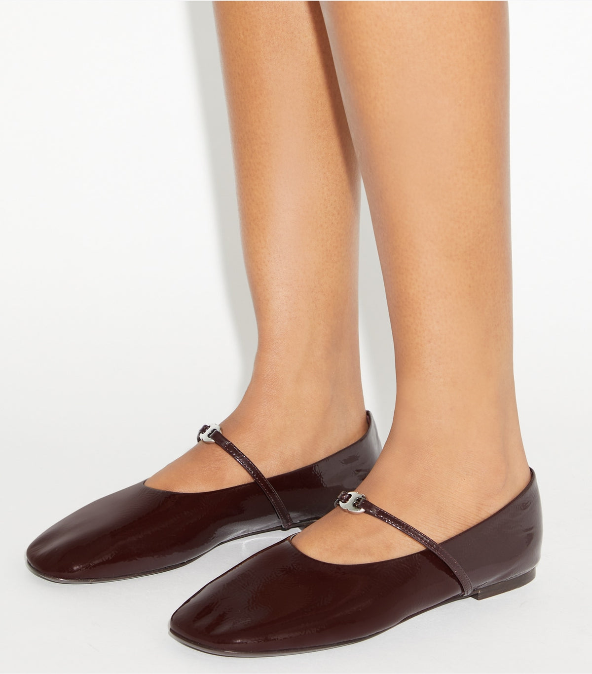 Tory Burch Gemini Link Mary Jane - Plum / Silver