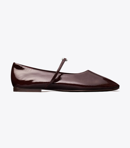 Tory Burch Gemini Link Mary Jane - Plum / Silver
