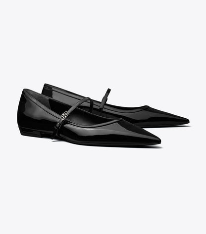Tory Burch Double T Buckle Mary Jane - Perfect Black / Perfect Black