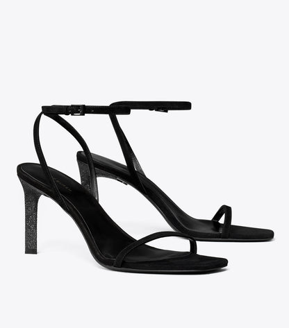Tory Burch Pavé Heeled Sandal - Perfect Black
