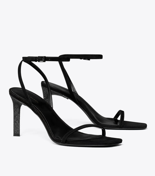 Tory Burch Pavé Heeled Sandal - Perfect Black