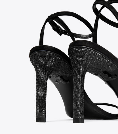 Tory Burch Pavé Heeled Sandal - Perfect Black