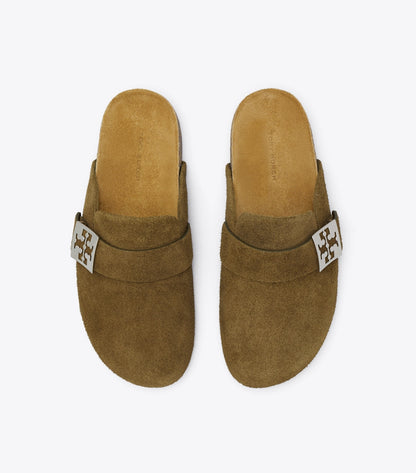 Tory Burch Mellow Mule - Wild Olive / Silver