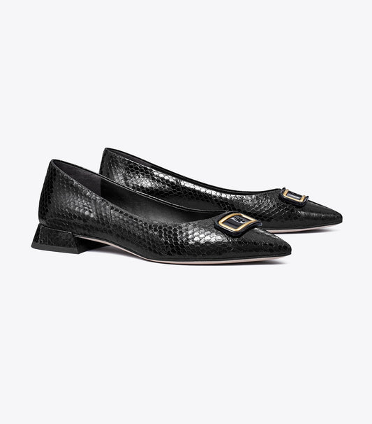 Tory Burch Georgia Pointed Toe Flat - Perfect Black