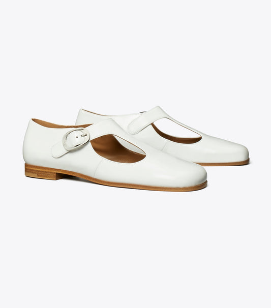 Tory Burch Violet T-Strap - White