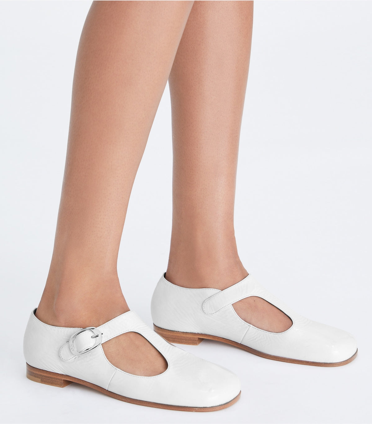 Tory Burch Violet T-Strap - White