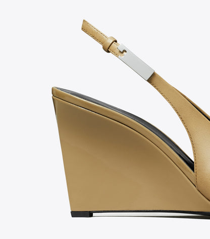 Tory Burch Gigi Slingback Wedge - Burnt Honey