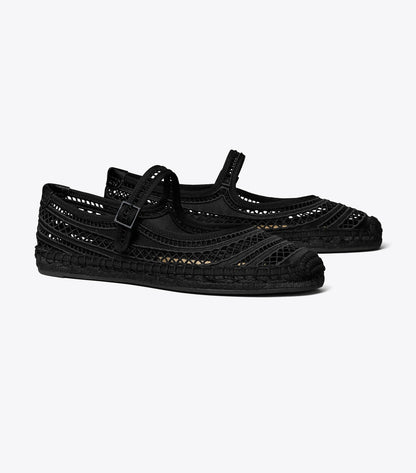 Tory Burch Open Weave Mary Jane Espadrille - Perfect Black / Perfect Black