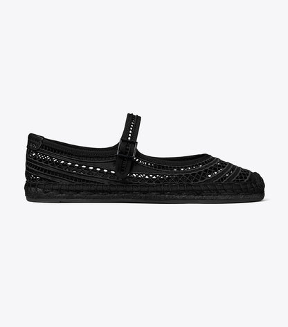 Tory Burch Open Weave Mary Jane Espadrille - Perfect Black / Perfect Black