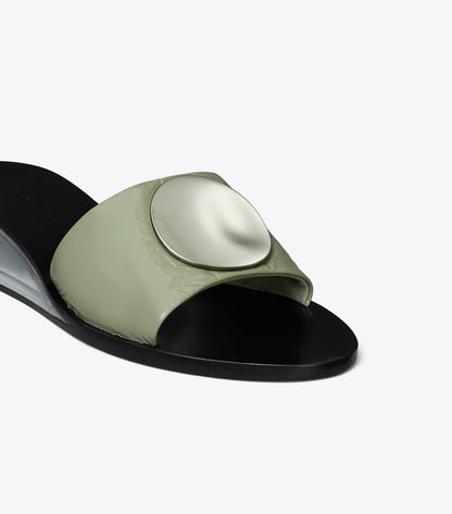 Tory Burch Patos Wedge Slide - Light Jade / Silver