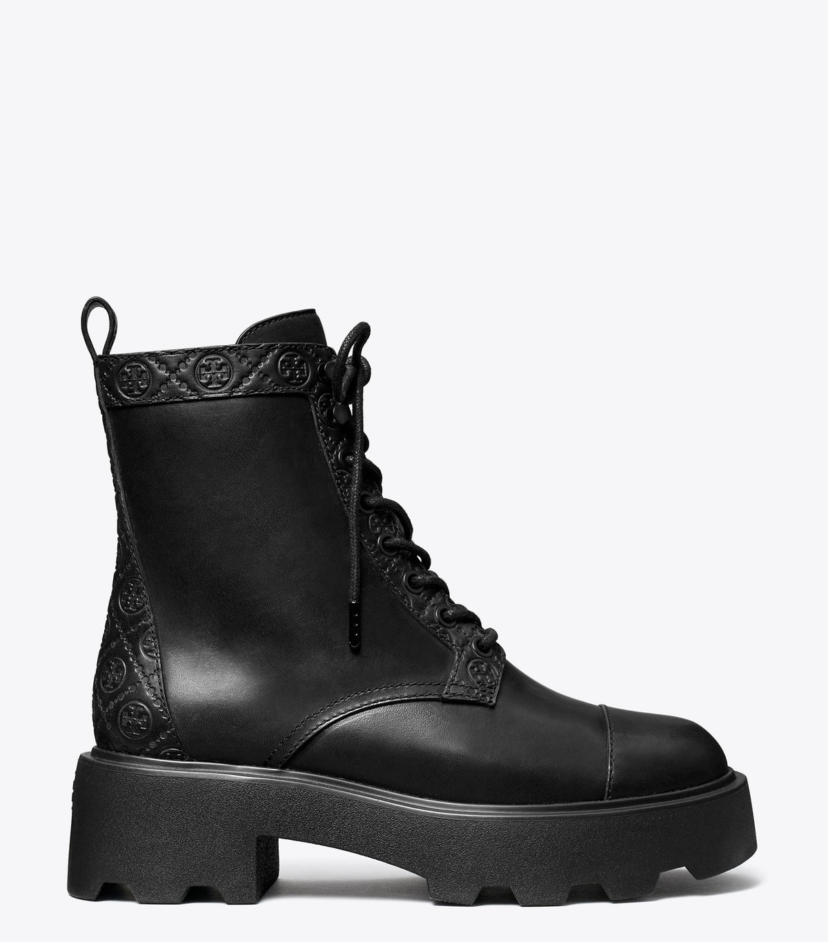 Tory Burch T Monogram Lug Boot - Perfect Black