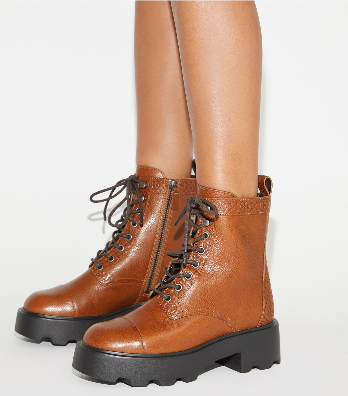 Tory Burch T Monogram Lug Boot - Toasted Caramel