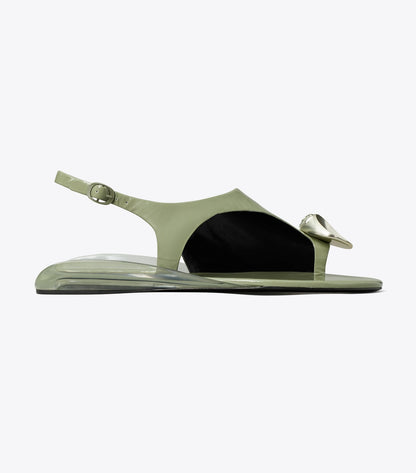 Tory Burch Patos Slingback Sandal - Light Jade / Silver