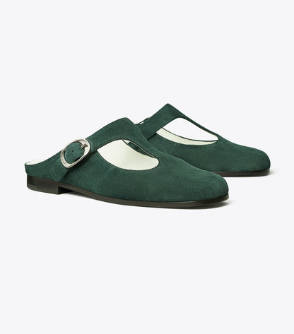 Tory Burch Violet T-Strap Mule - Warm Teal