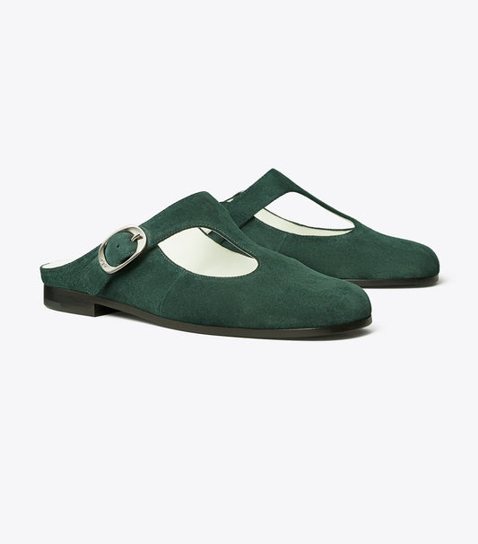Tory Burch Violet T-Strap Mule - Warm Teal