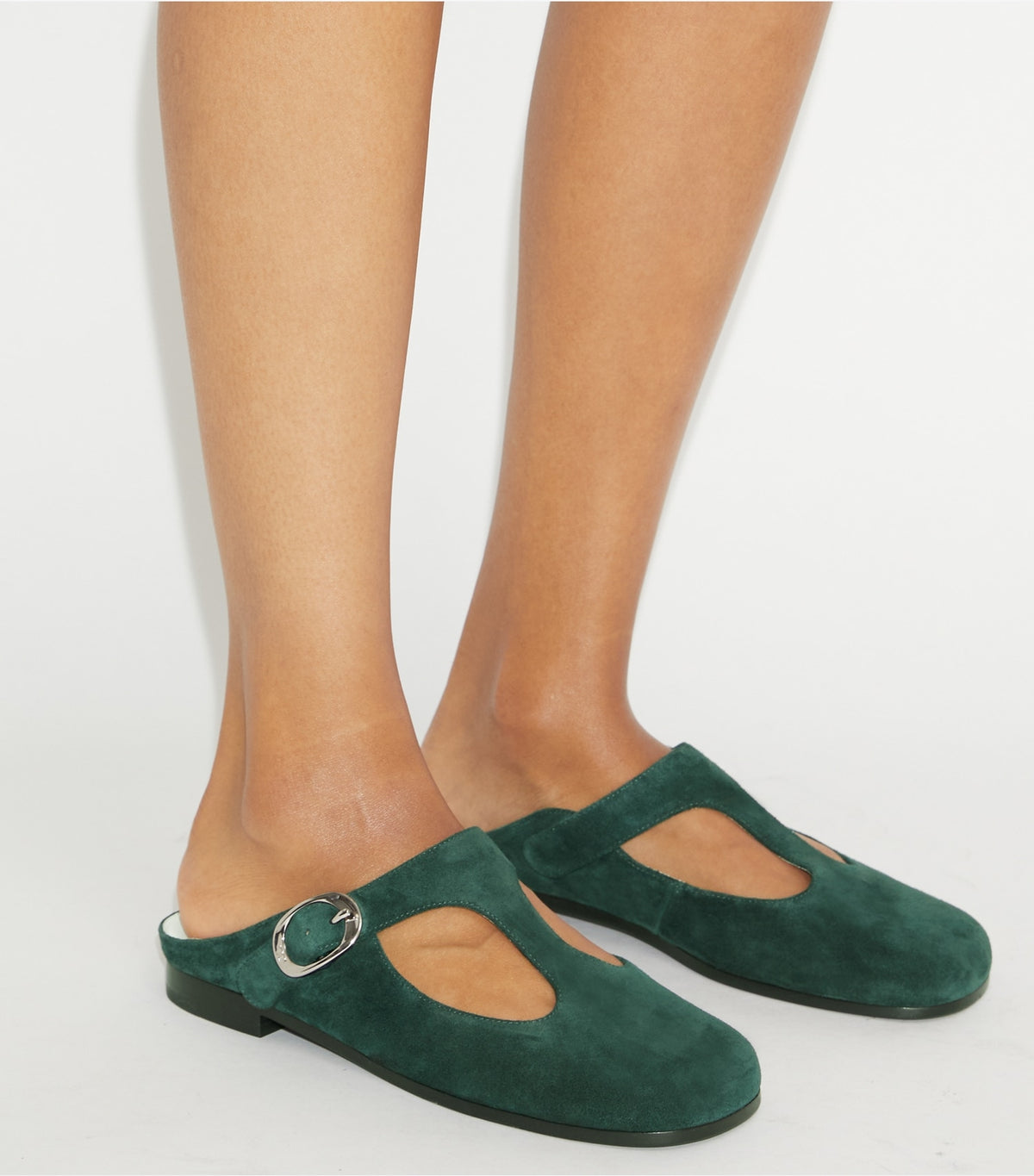 Tory Burch Violet T-Strap Mule - Warm Teal