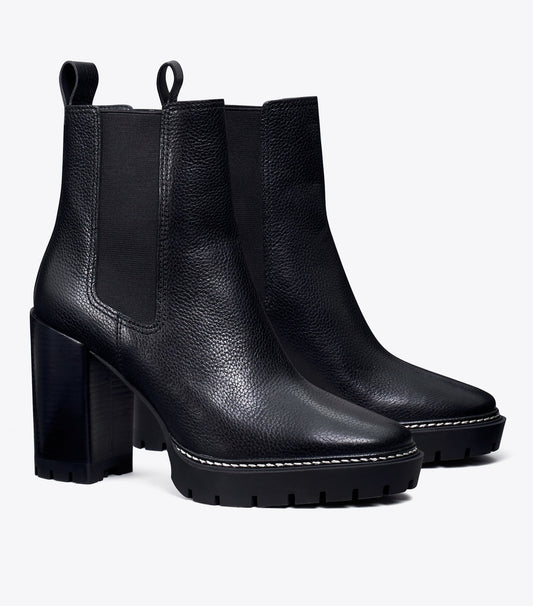 Tory Burch Carson Lug Sole Ankle Boot - Perfect Black / Perfect Black
