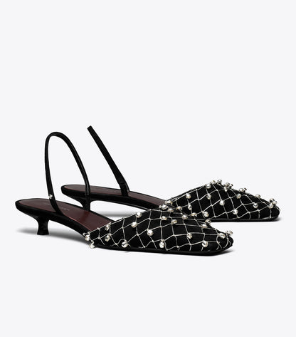 Tory Burch Bell Slingback - Perfect Black