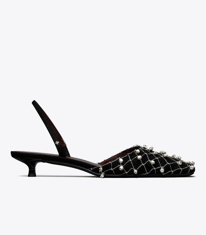 Tory Burch Bell Slingback - Perfect Black