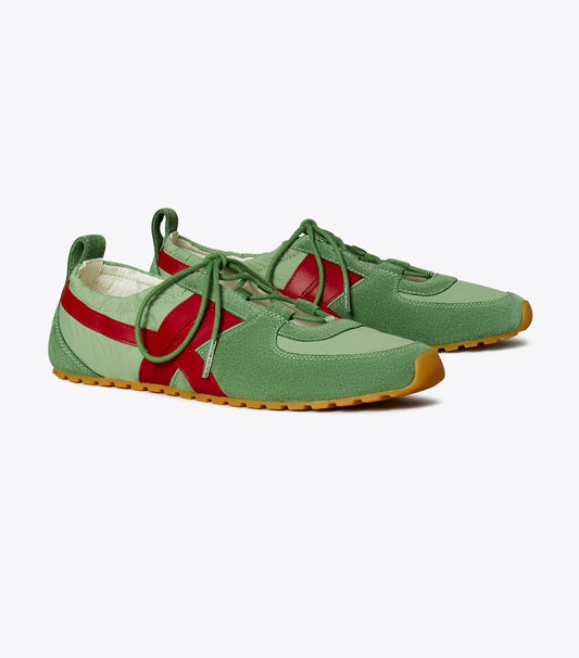 Tory Burch Hank Ballet Sneaker - Olive / Tory Red / Olive
