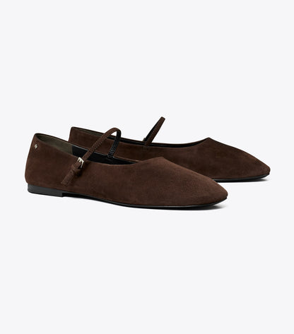 Tory Burch Mary Jane Ballet - Dark Cocoa