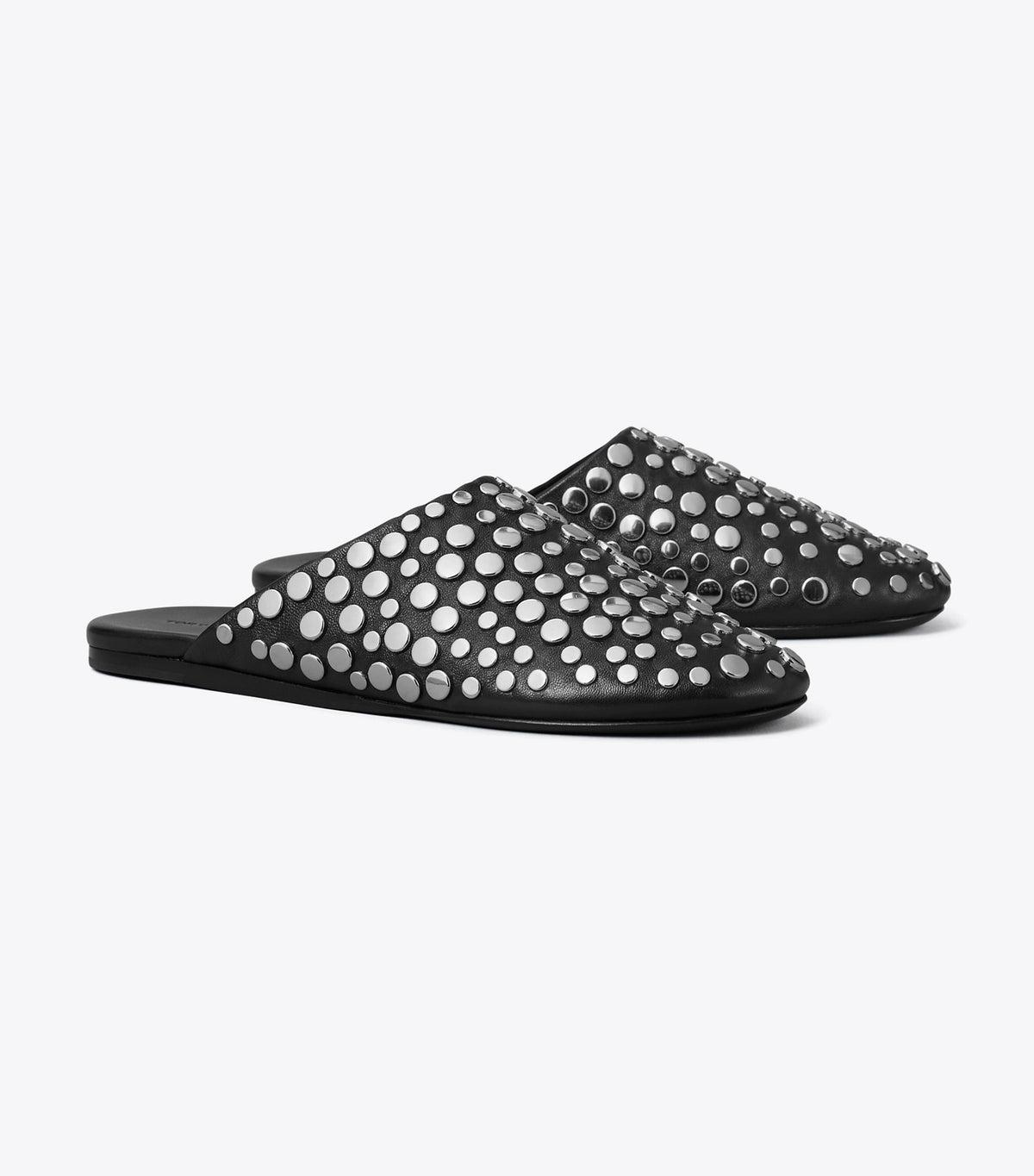 Tory Burch Studded Mule - Perfect Black / Silver