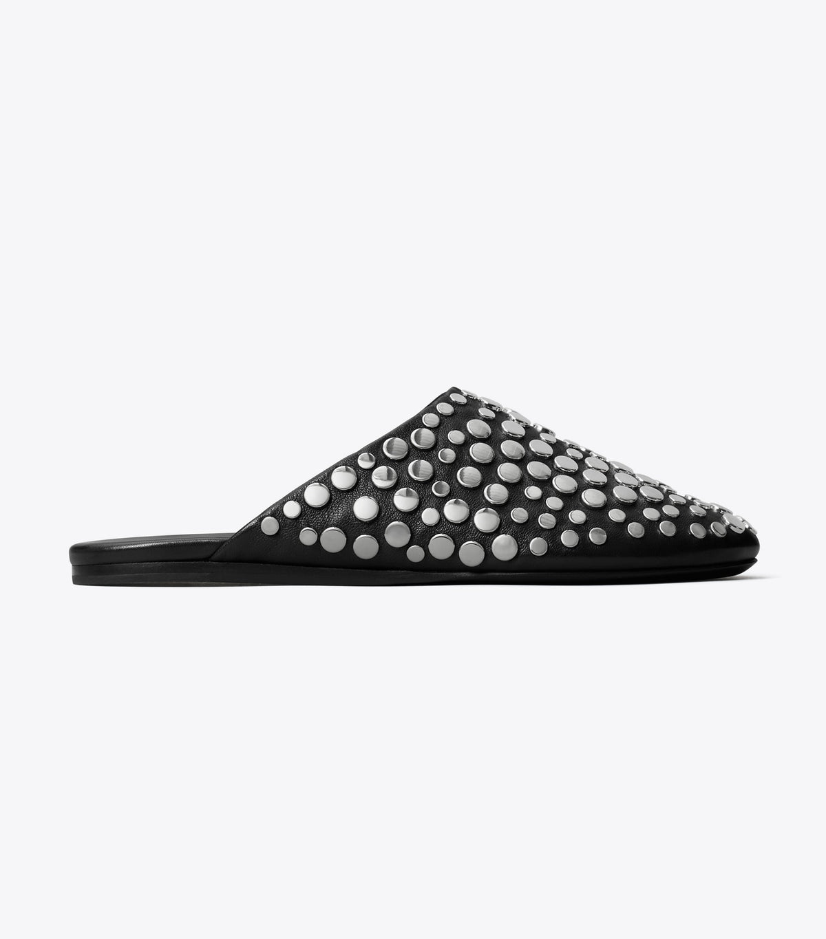 Tory Burch Studded Mule - Perfect Black / Silver