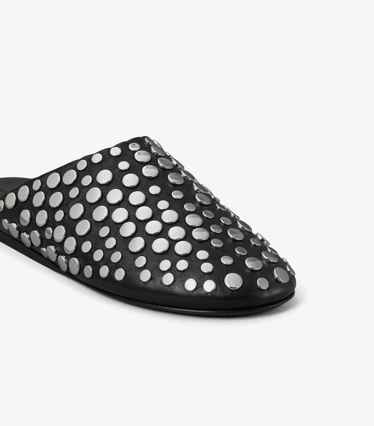 Tory Burch Studded Mule - Perfect Black / Silver