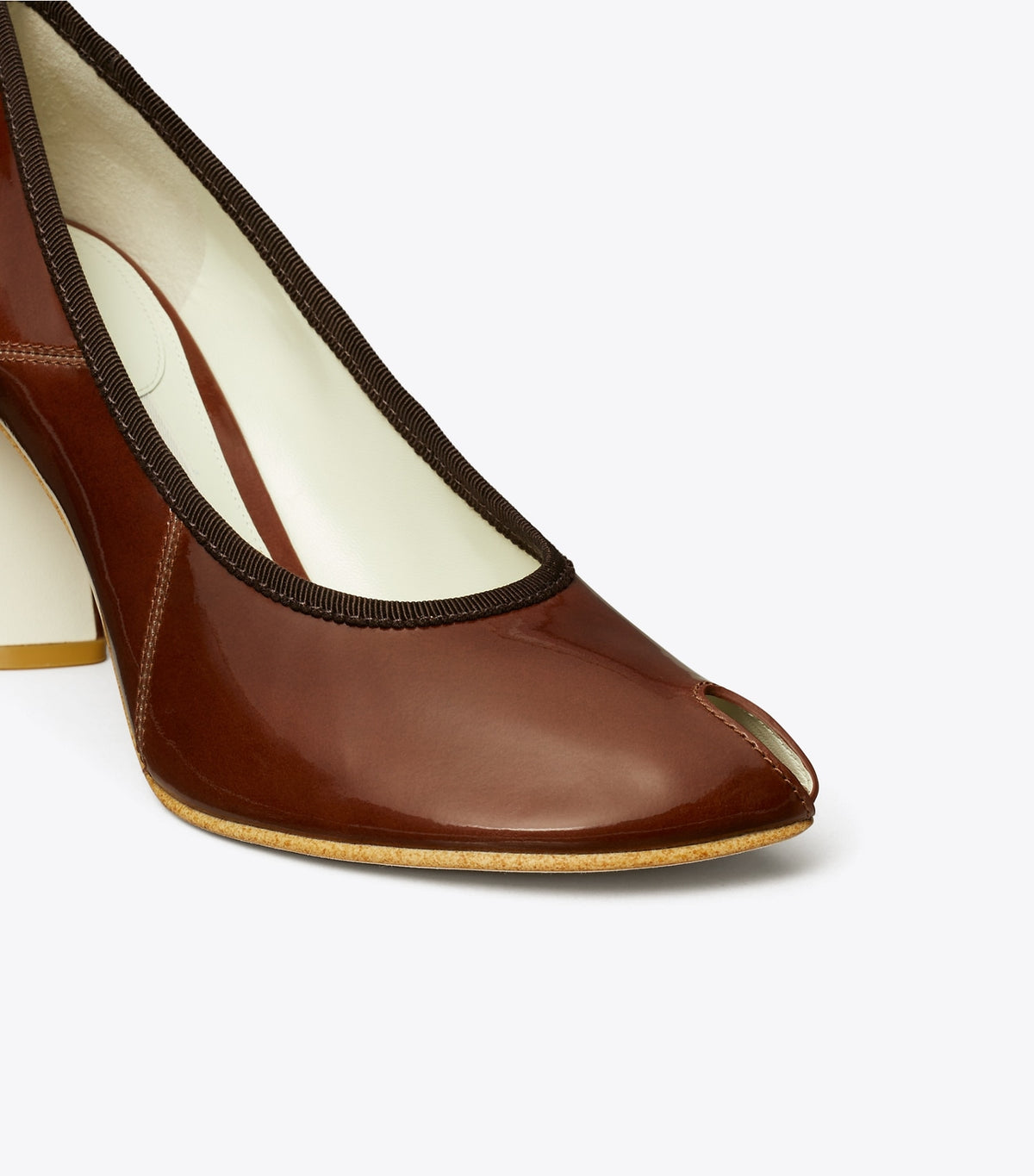 Tory Burch Peep-Toe Pump - Russet Brown