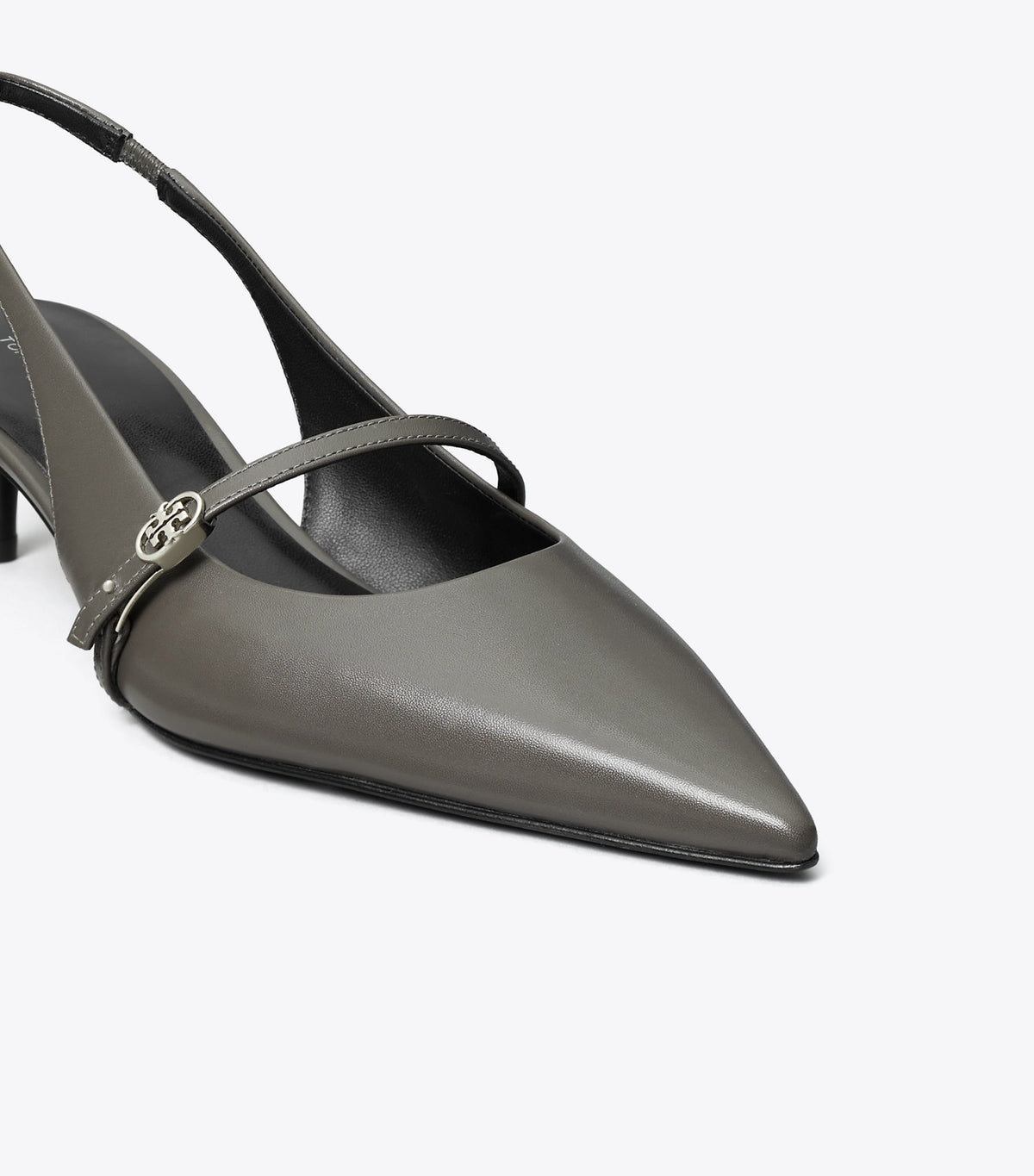 Tory Burch Double T Buckle Mary Jane Slingback - Dark Grigio / Dark Grigio
