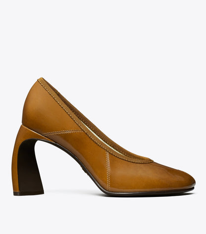 Tory Burch Peep-Toe Pump - Caramel Tan