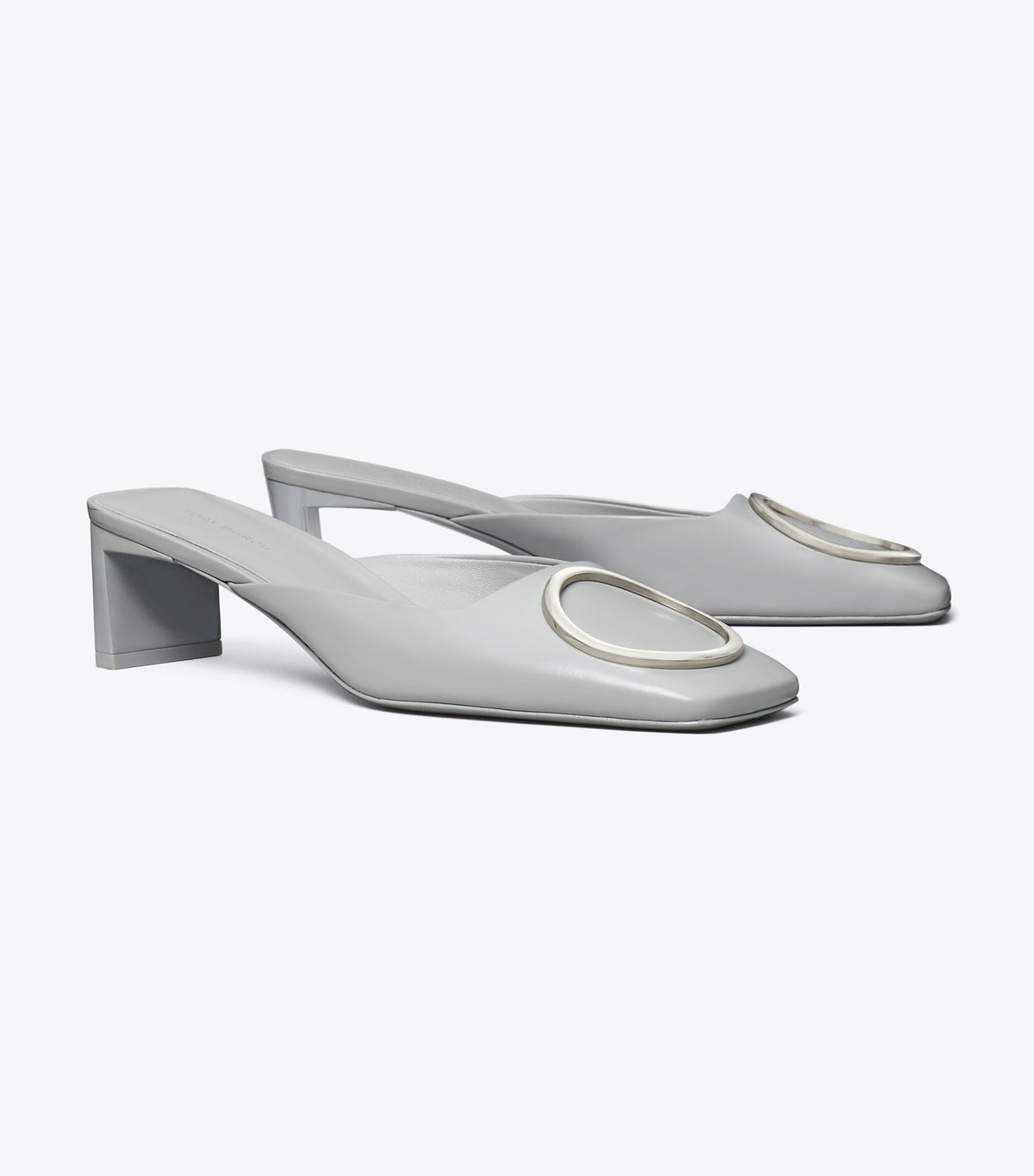Tory Burch Ring Heeled Mule - Loutre Gray / Silver