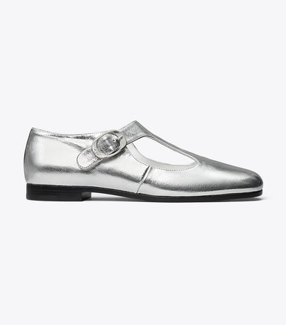 Tory Burch Violet T-Strap - Silver