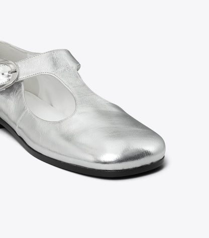 Tory Burch Violet T-Strap - Silver