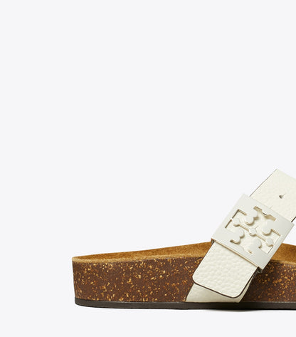 Tory Burch Mellow T-Strap Sandal - Blanc / Light Oak