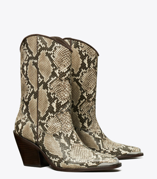 Tory Burch Western Boot - Snake Print