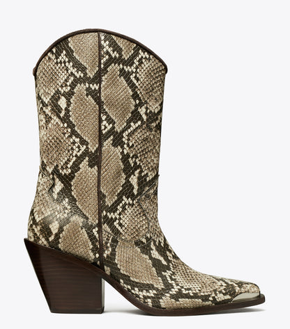 Tory Burch Western Boot - Snake Print