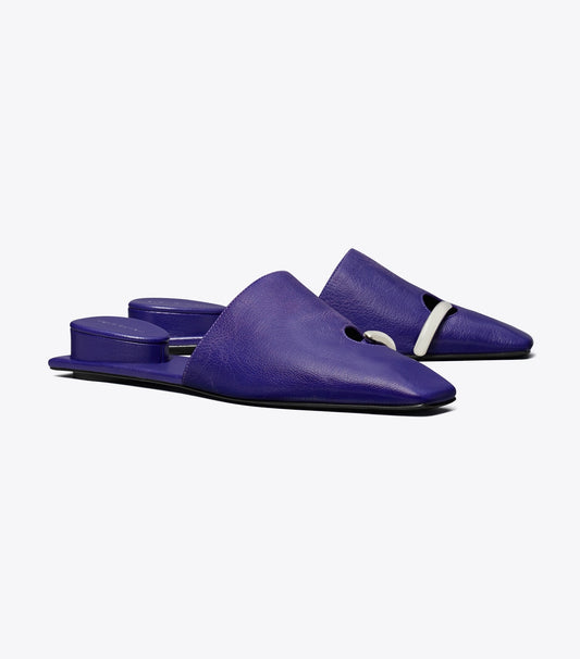 Tory Burch Pierced Mule - Ballpoint Blue / Silver
