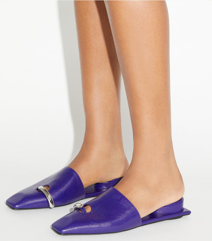 Tory Burch Pierced Mule - Ballpoint Blue / Silver