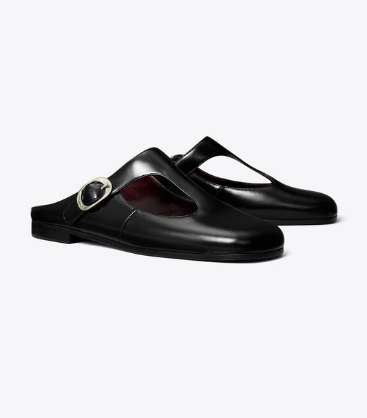 Tory Burch Violet T-Strap Mule - Perfect Black