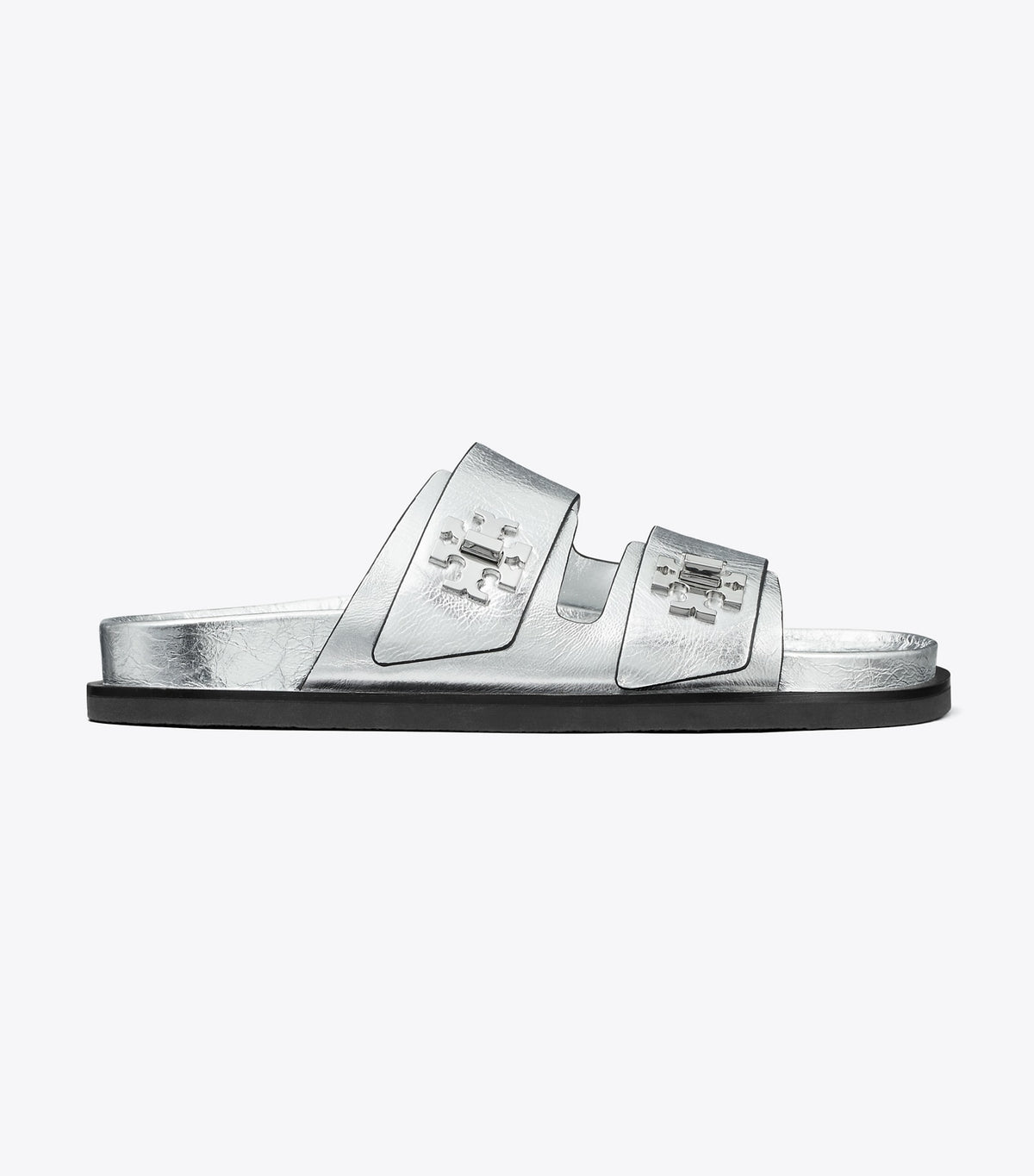 Tory Burch T Lock Sport Slide - Silver