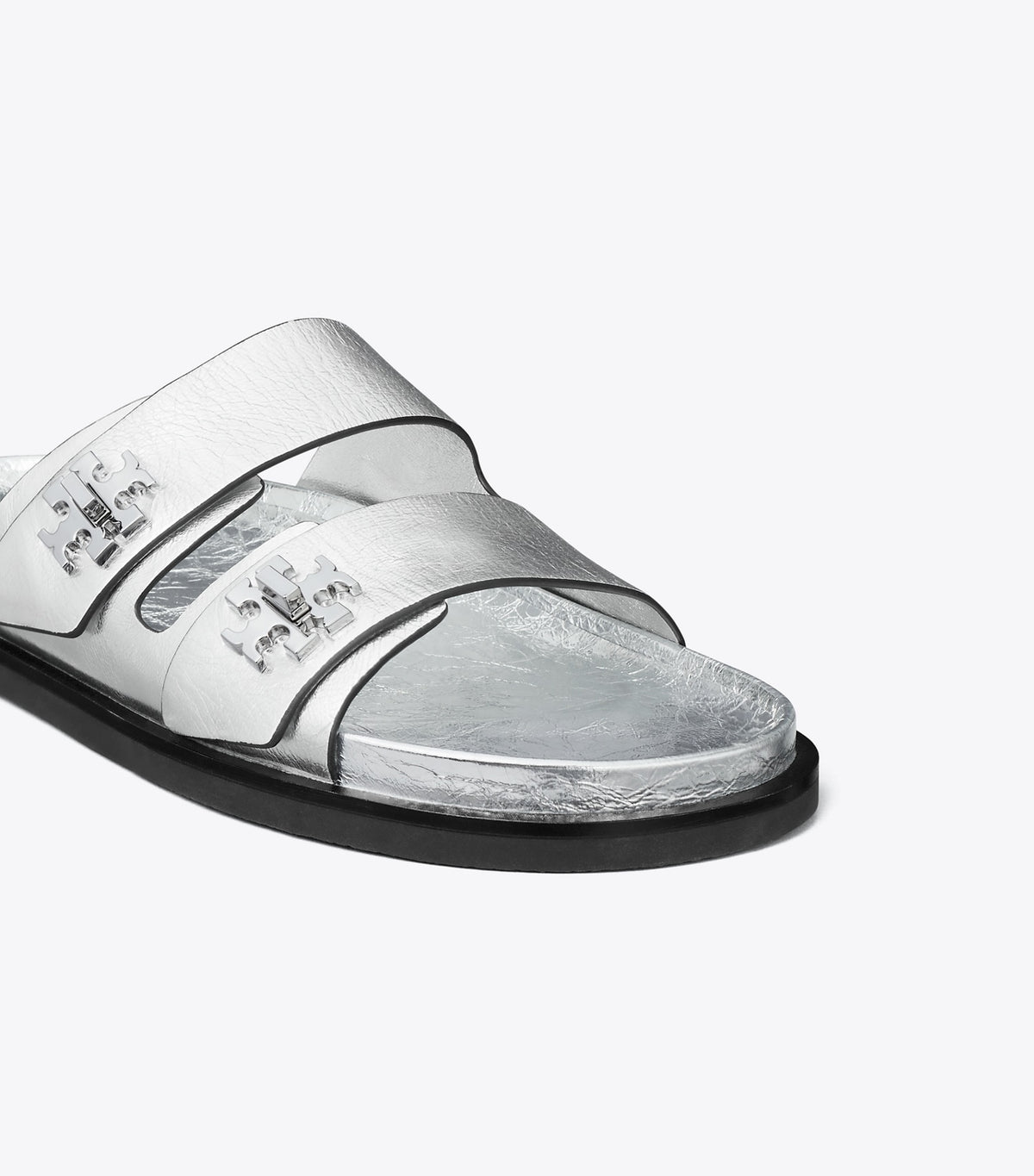 Tory Burch T Lock Sport Slide - Silver