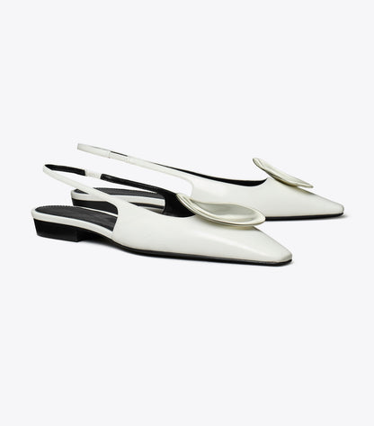 Tory Burch Patos Slingback - Cloud / Silver