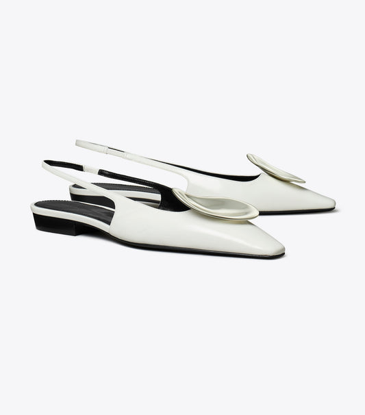 Tory Burch Patos Slingback - Cloud / Silver