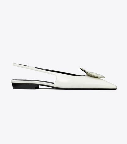 Tory Burch Patos Slingback - Cloud / Silver