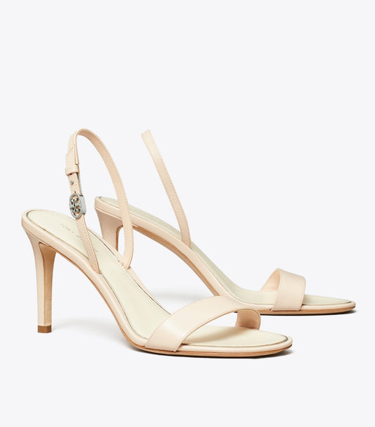 Tory Burch Double T Buckle Heel Sandal - Soft Pink