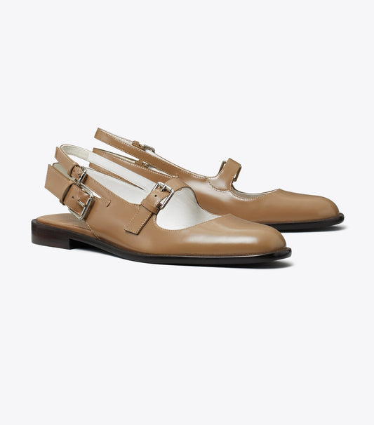 Tory Burch Multi-Buckle Mary Jane - Soft Acorn