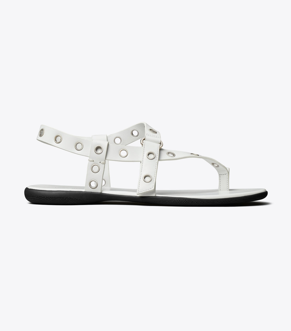 Tory Burch Eyelet Toe Ring Sandal - Cloud / Silver
